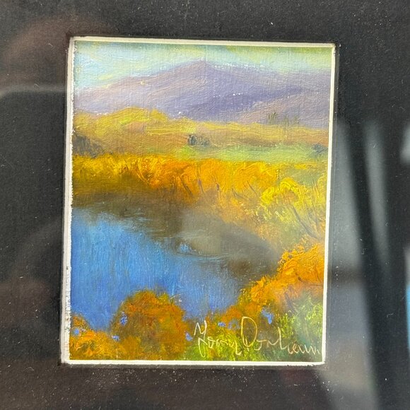 3 Mini Oil Paintings 1984 New Zealand Vintage Landscape Views in a Single Frame - Picture 7 of 16
